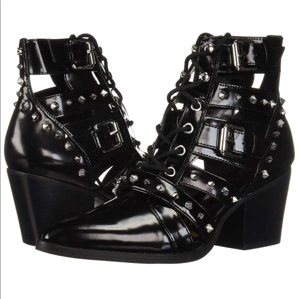 Sam Edelman Elana Cut-Out Studded Black Bootie